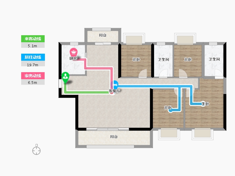 福建省-莆田市-​建发融创和鸣兰溪-116.74-户型库-动静线