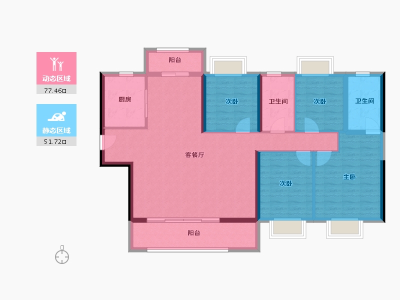 福建省-莆田市-​建发融创和鸣兰溪-116.74-户型库-动静分区