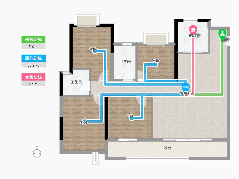 福建省-莆田市-​建发融创和鸣兰溪-112.74-户型库-动静线