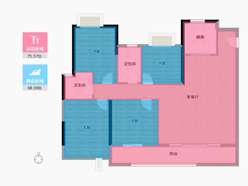 福建省-莆田市-​建发融创和鸣兰溪-112.74-户型库-动静分区