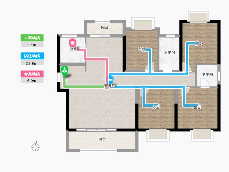 福建省-莆田市-​建发融创和鸣兰溪-112.77-户型库-动静线