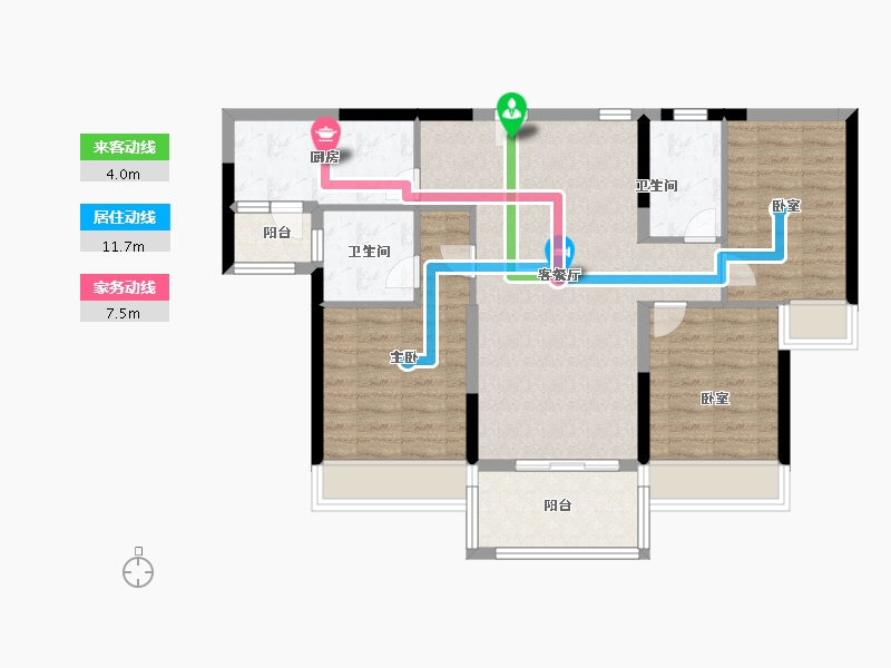 广东省-揭阳市-碧桂园·金域名府-84.80-户型库-动静线