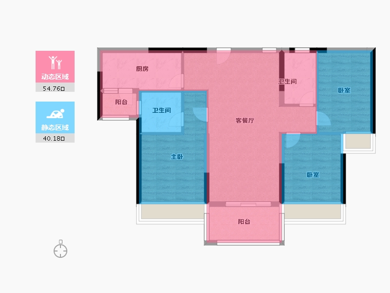 广东省-揭阳市-碧桂园·金域名府-84.80-户型库-动静分区