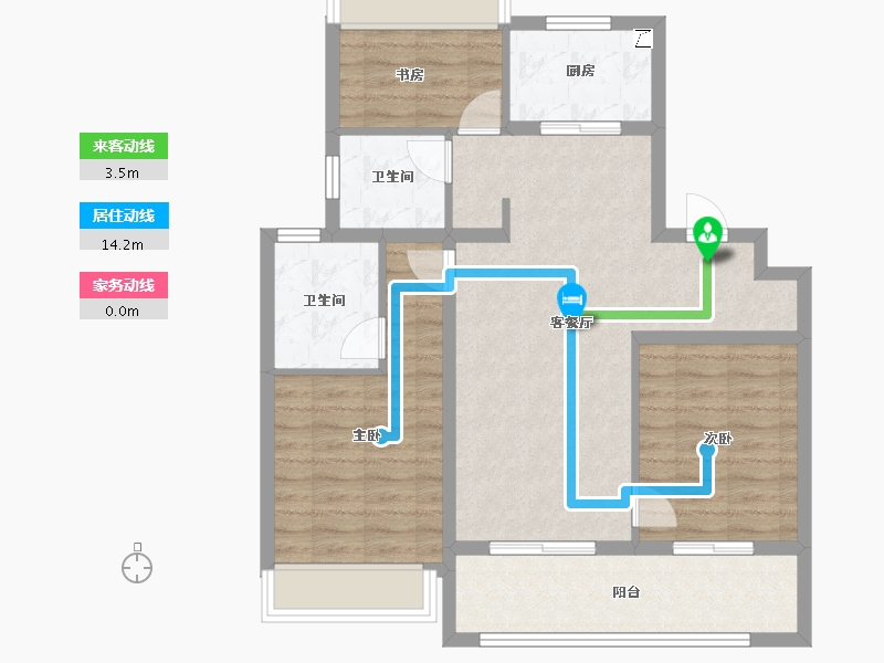 江苏省-扬州市-招商云萃-82.41-户型库-动静线