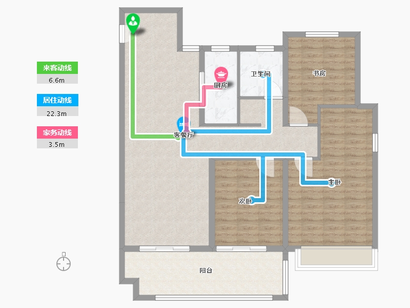 安徽省-阜阳市-学林雅居-110.00-户型库-动静线