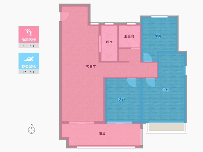 安徽省-阜阳市-学林雅居-110.00-户型库-动静分区