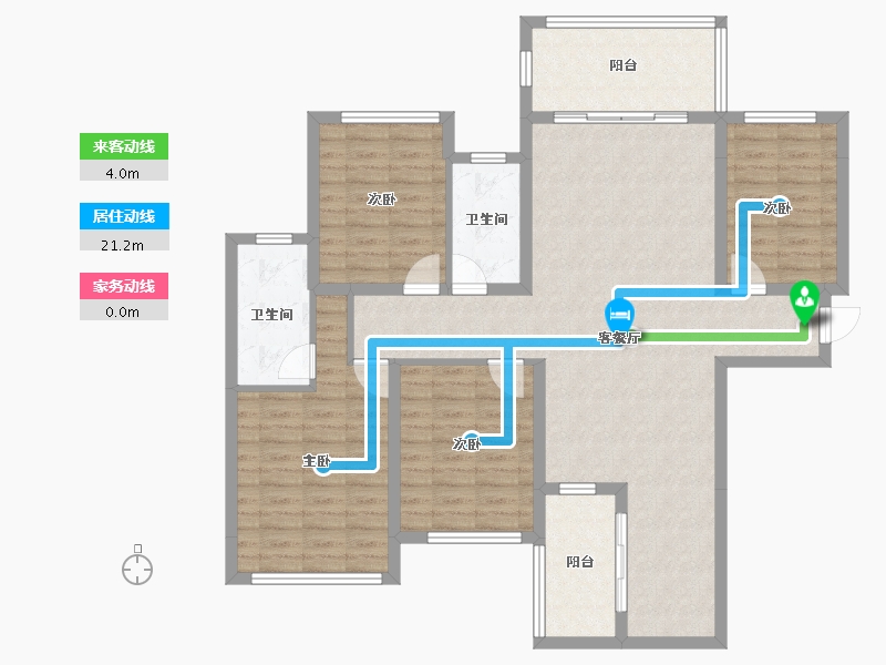 广西壮族自治区-贵港市-海联·凯旋国际-115.95-户型库-动静线