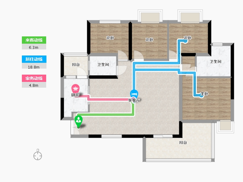 贵州省-贵阳市-多彩贵州城-112.00-户型库-动静线