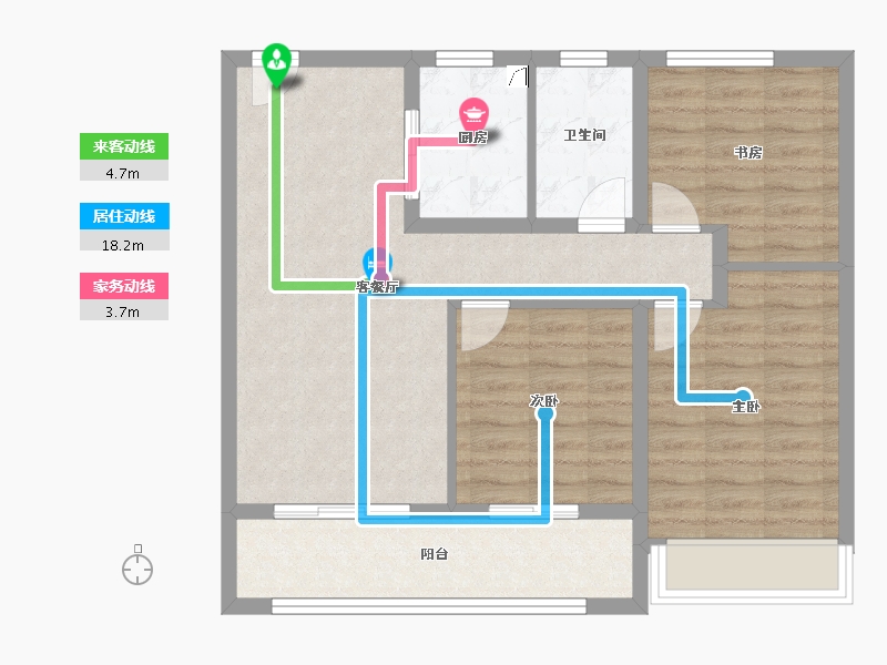 江苏省-扬州市-天赋星辰-78.41-户型库-动静线