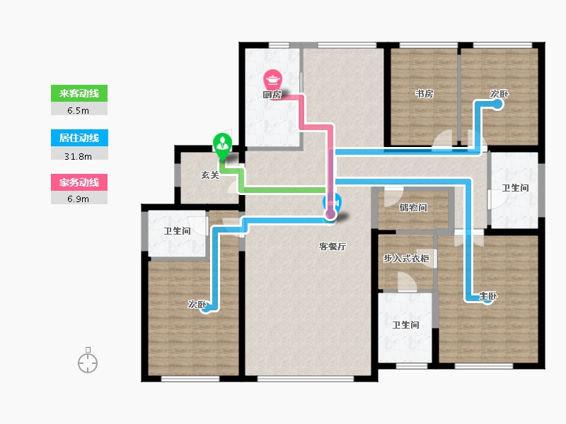 宁夏回族自治区-银川市-宝湖·天脊-168.03-户型库-动静线