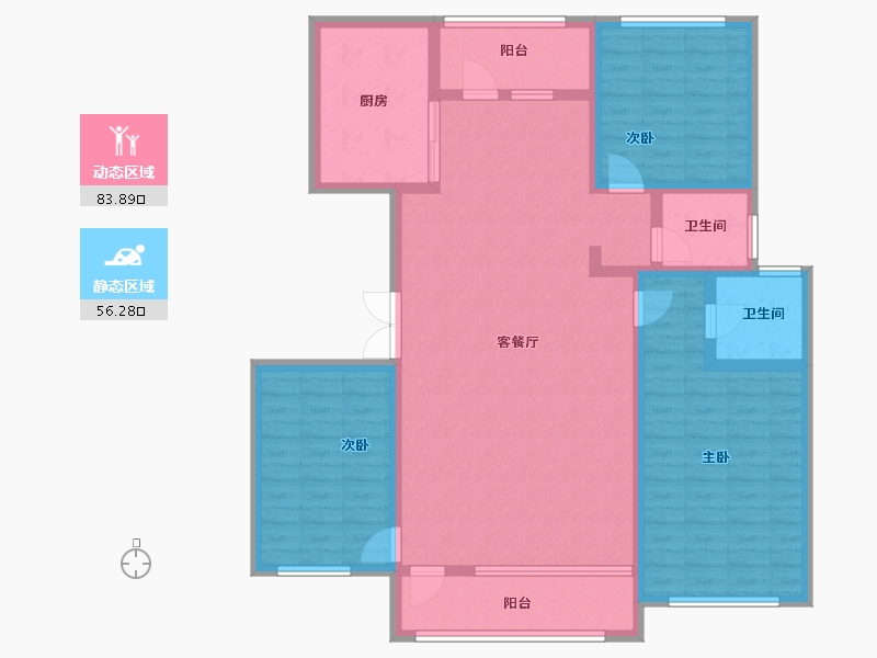 吉林省-辽源市-东丰县罗兰香谷·南山园-125.70-户型库-动静分区