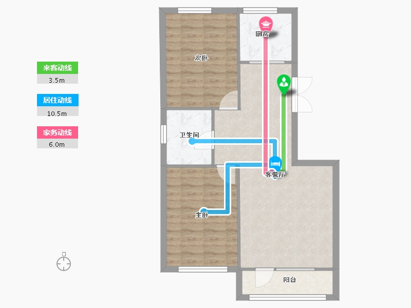 吉林省-辽源市-阳光恺悦-67.27-户型库-动静线