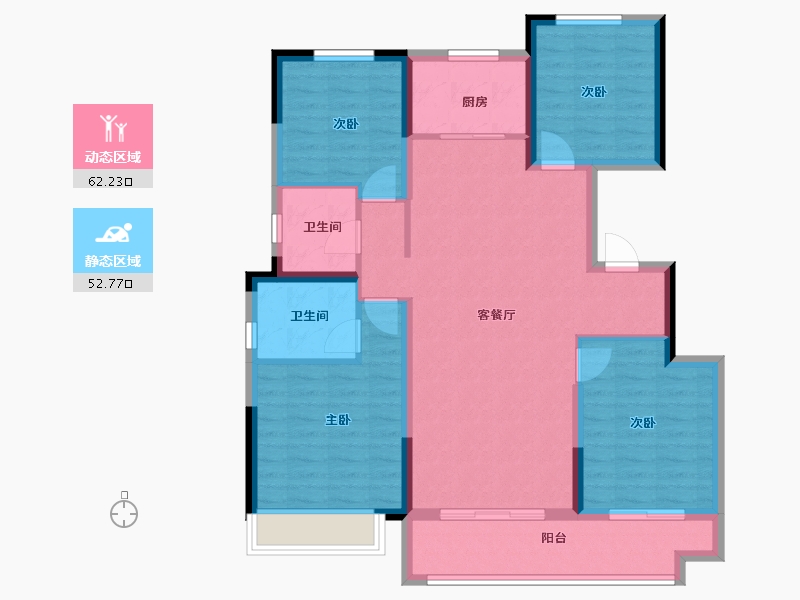 浙江省-丽水市-凯兴金宸府-103.19-户型库-动静分区