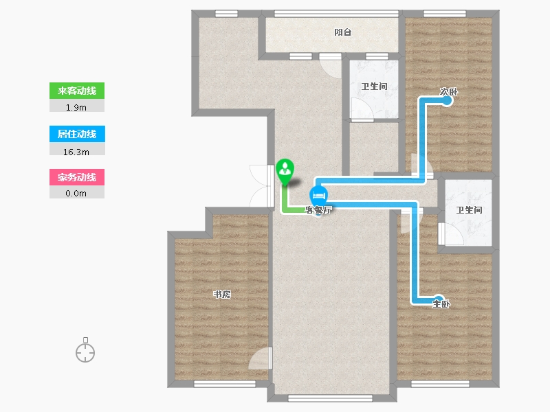 吉林省-辽源市-玉圭园御水丹堤-120.54-户型库-动静线