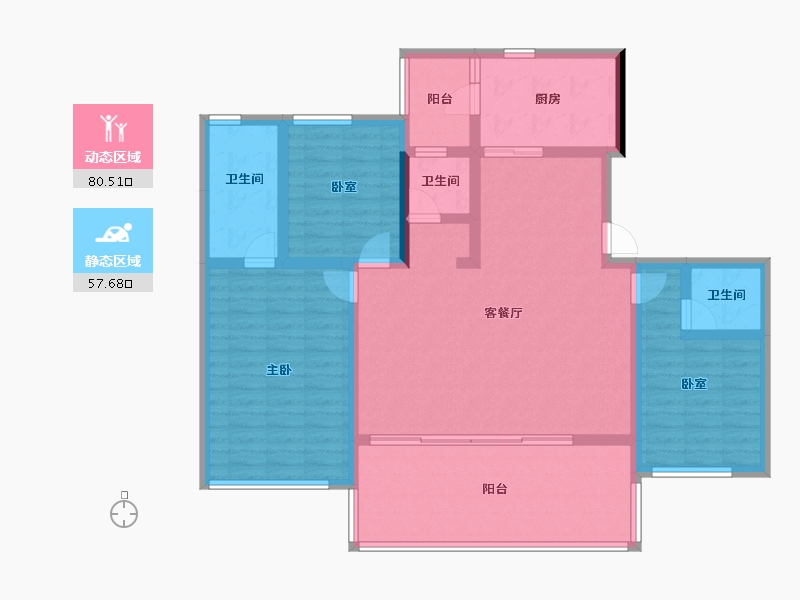 四川省-绵阳市-树高上院-124.09-户型库-动静分区