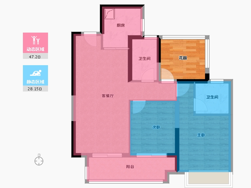 广东省-惠州市-旭辉华宇东江公元-79.00-户型库-动静分区