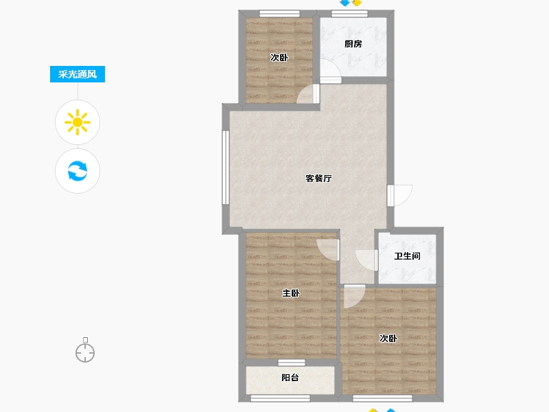 吉林省-辽源市-四平阳光首府-80.21-户型库-采光通风