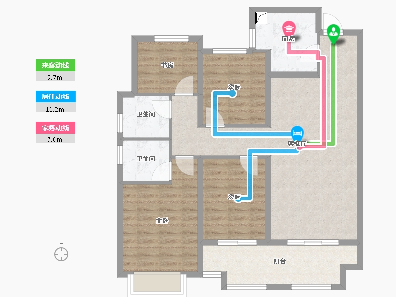 河北省-石家庄市-金辉优步悦山-94.63-户型库-动静线