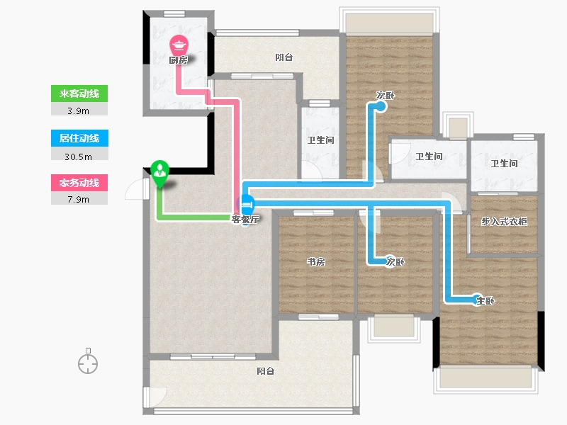 广东省-中山市-富都花园-154.00-户型库-动静线