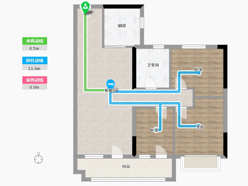 山东省-临沂市-碧桂园翡丽之光景悦-82.00-户型库-动静线