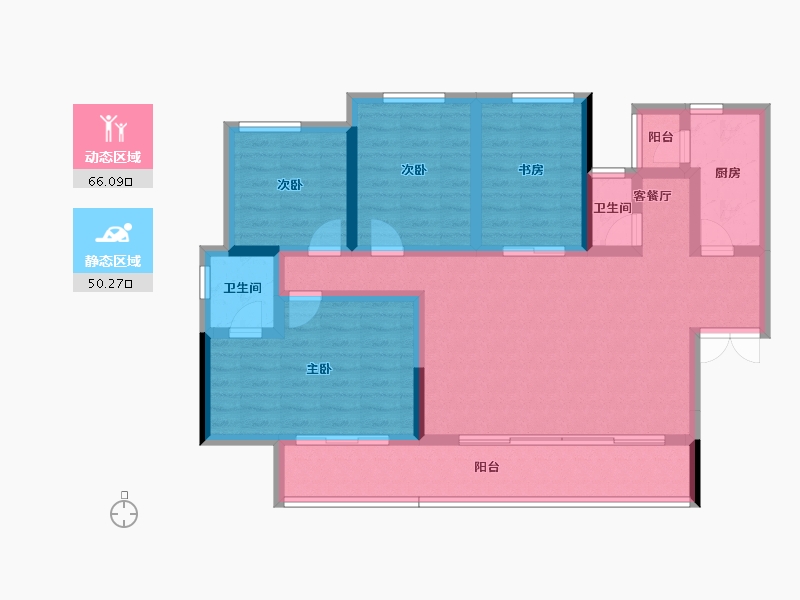 四川省-绵阳市-景茂誉府-103.30-户型库-动静分区