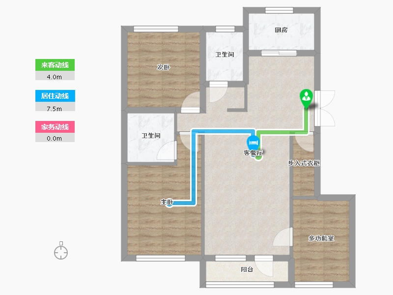 吉林省-辽源市-阳光恺悦-80.97-户型库-动静线