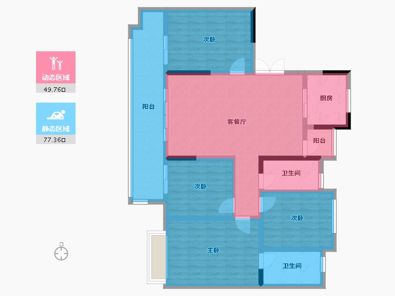 四川省-广安市-天立·澜悦府-115.81-户型库-动静分区