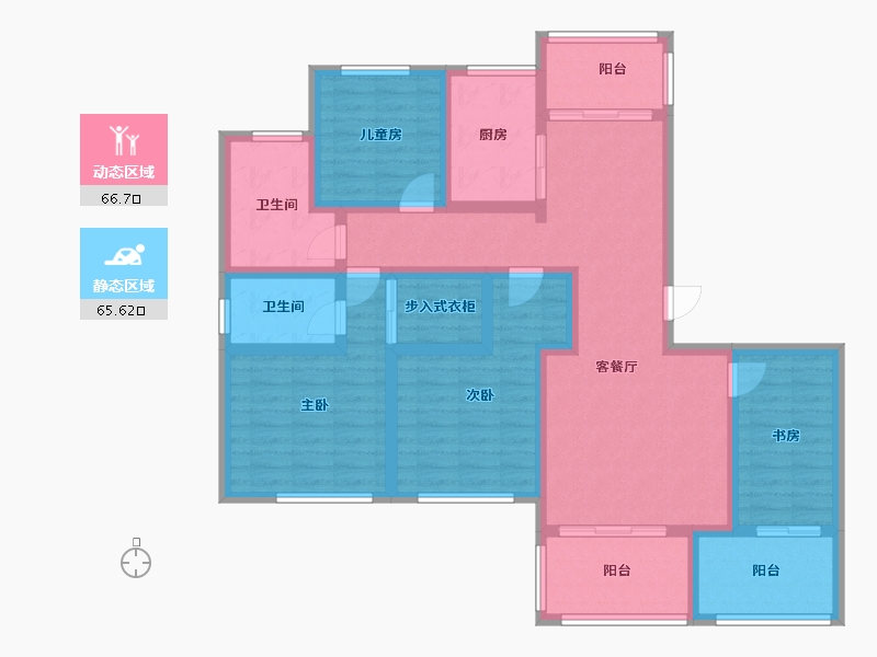 江苏省-苏州市-睿铂庭-112.37-户型库-动静分区