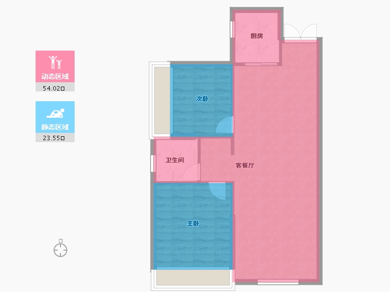 甘肃省-武威市-天一外滩-71.00-户型库-动静分区