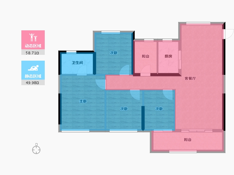 福建省-莆田市-​涵江正荣府-98.19-户型库-动静分区