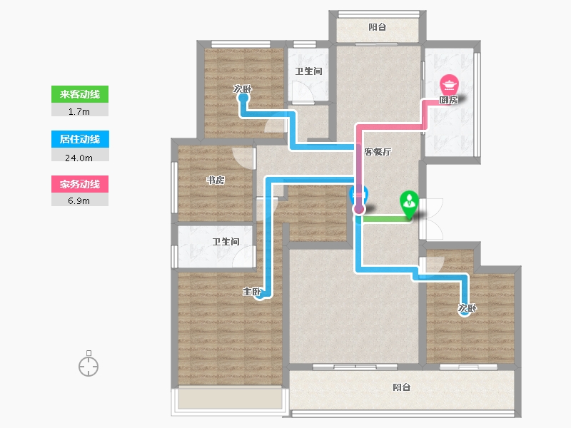 河南省-周口市-周投绿城·留香园-124.01-户型库-动静线