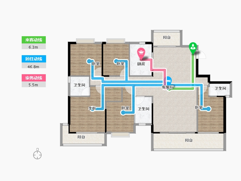 广西壮族自治区-来宾市-金色时代-165.19-户型库-动静线