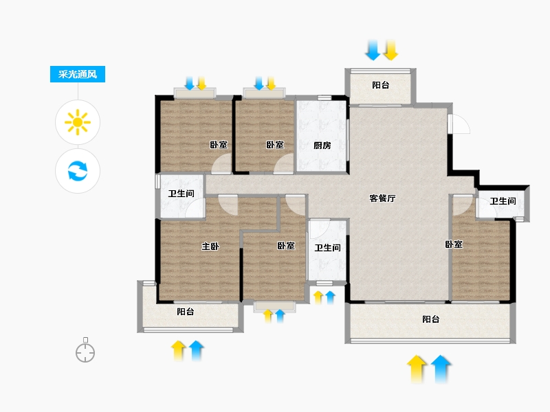 广西壮族自治区-来宾市-金色时代-165.19-户型库-采光通风