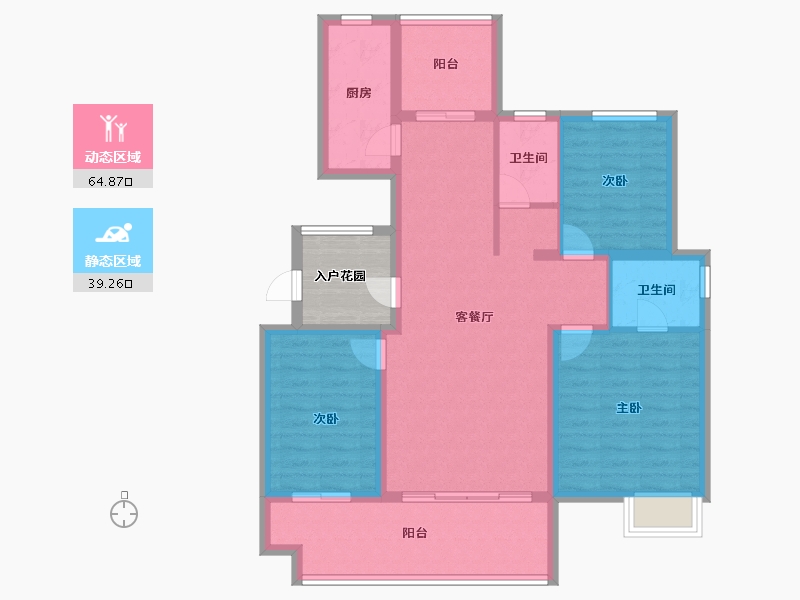 河南省-周口市-茉莉公馆-98.00-户型库-动静分区