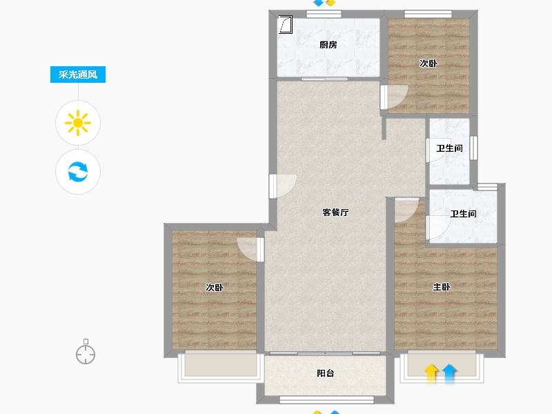 河北省-承德市-中瑞北欧云著-94.00-户型库-采光通风