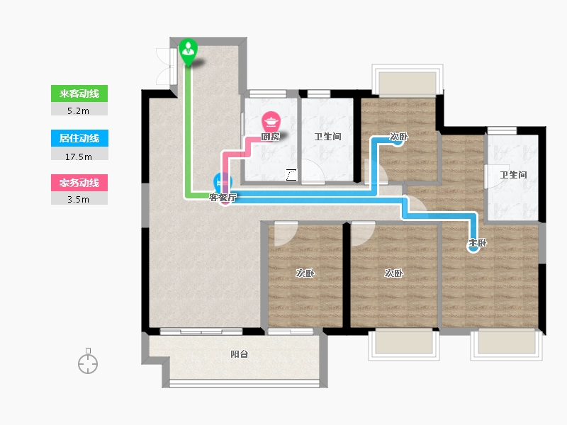 江西省-赣州市-嘉福·潋江府-100.98-户型库-动静线