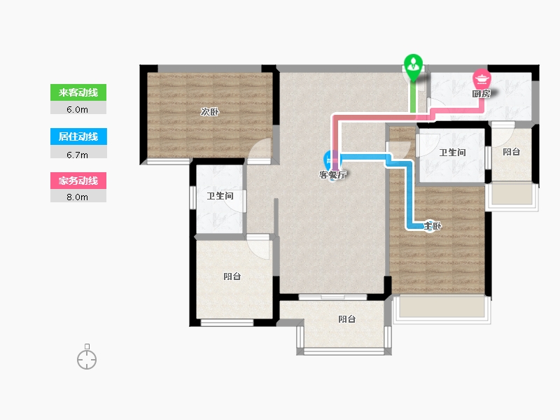 江苏省-常州市-星河国际-98.40-户型库-动静线