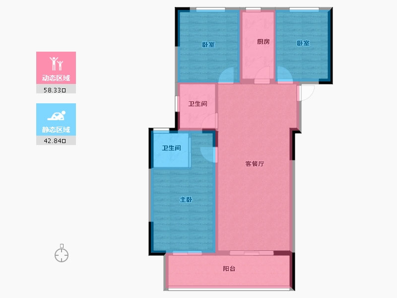 河南省-信阳市-华瑞紫悦府-91.00-户型库-动静分区