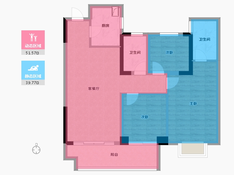 江西省-鹰潭市-万景悦府-81.00-户型库-动静分区