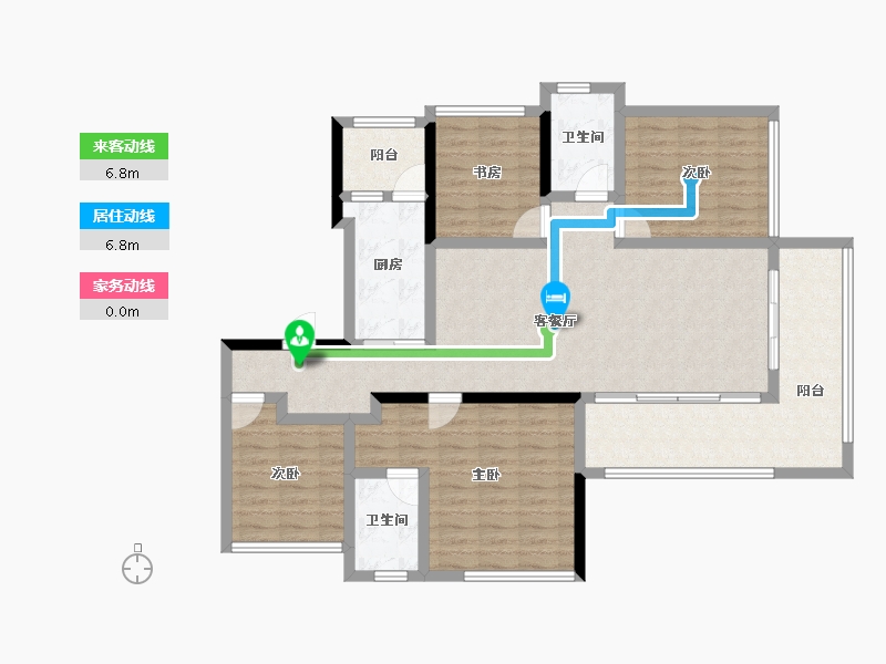 四川省-绵阳市-领地国际社区三期-115.97-户型库-动静线