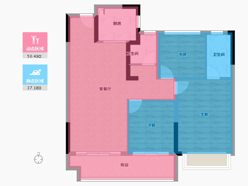 江西省-上饶市-人和·云麓里-78.46-户型库-动静分区