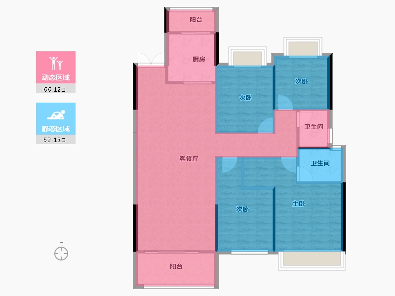 湖北省-咸宁市-同惠上和城-108.41-户型库-动静分区