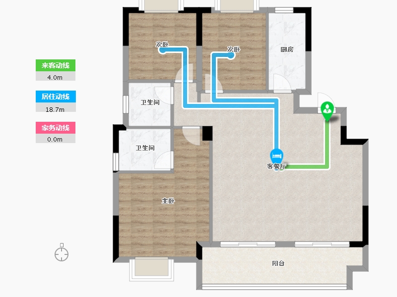 江西省-鹰潭市-中兆·玲珑府-104.00-户型库-动静线