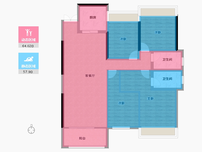 湖北省-咸宁市-同惠上和城-109.53-户型库-动静分区