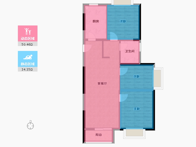 湖北省-武汉市-天纵时代城-75.76-户型库-动静分区