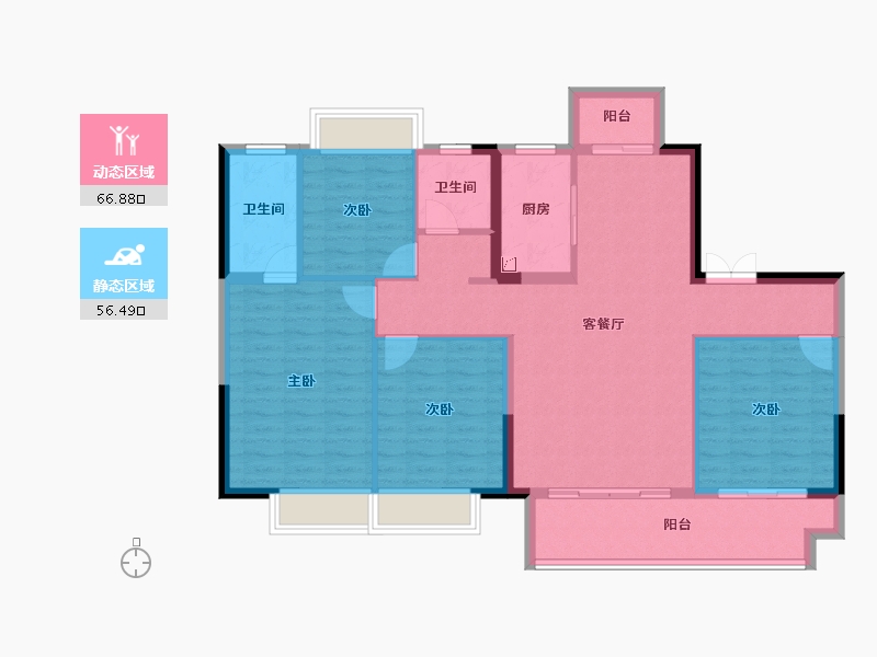 江西省-赣州市-嘉福·潋江府-111.58-户型库-动静分区