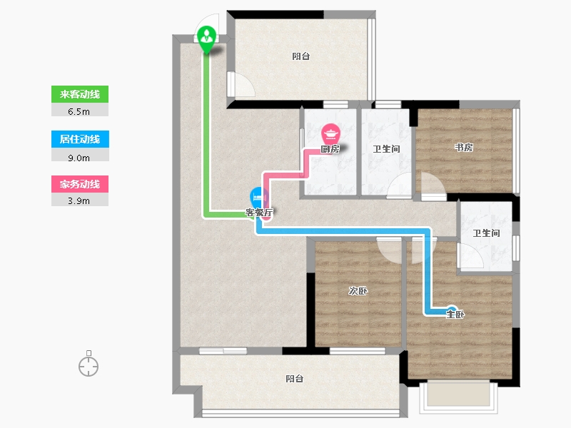 广西壮族自治区-来宾市-江滨湾1号-102.47-户型库-动静线