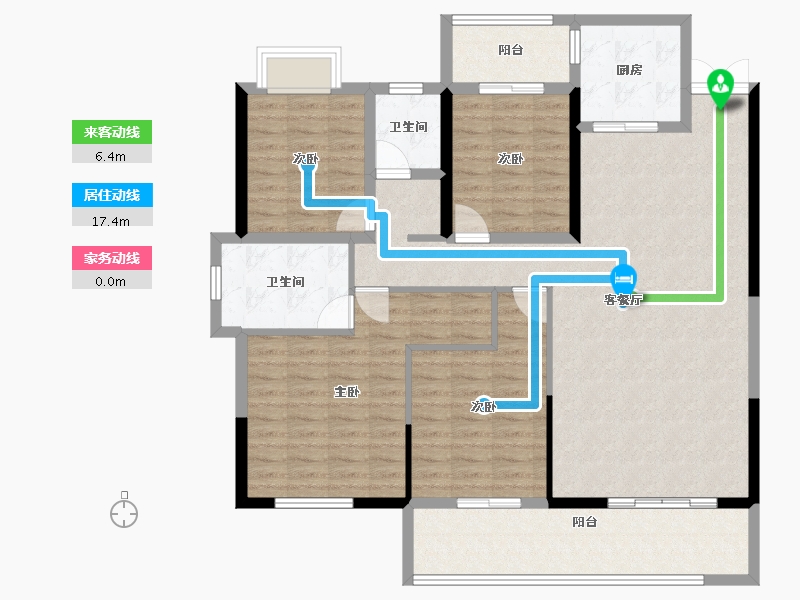 湖北省-咸宁市-同惠上和城-127.52-户型库-动静线