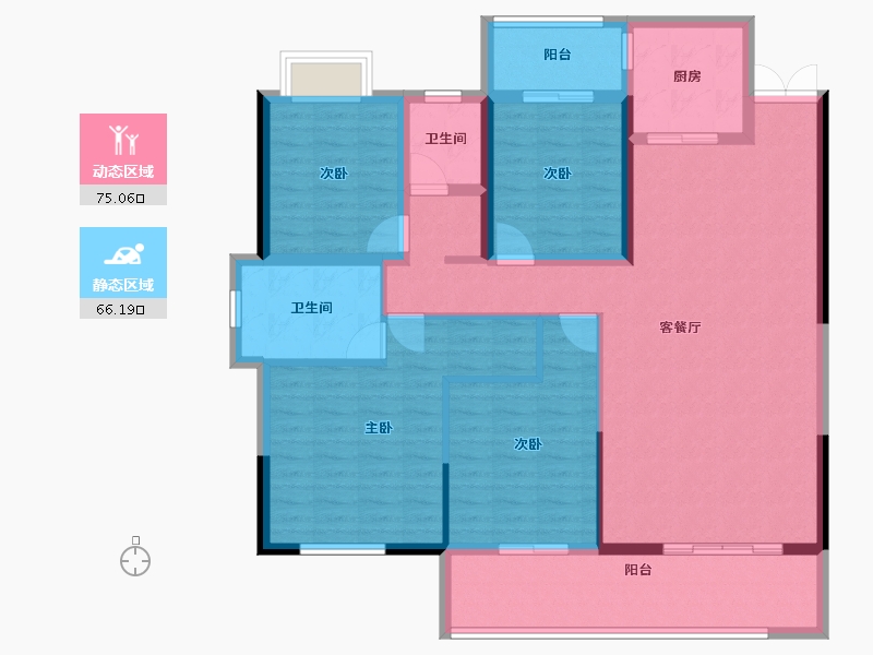 湖北省-咸宁市-同惠上和城-127.52-户型库-动静分区