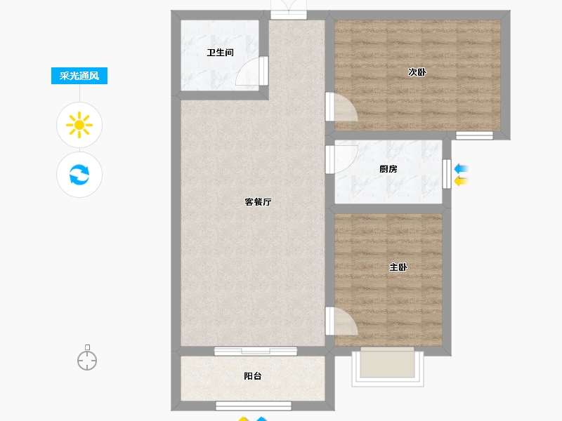 甘肃省-定西市-海天凤翔名都-70.98-户型库-采光通风